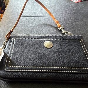 Coach black pebbled leather wristlet NWT F40598 vintage y2k 2000s